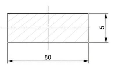 Plochá ocel 80 x 5 mm válcovaná