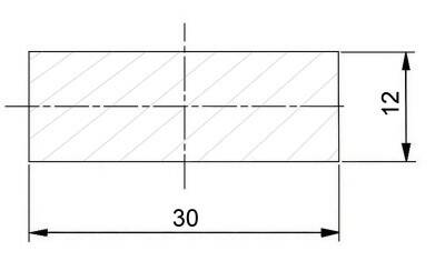 Plochá ocel 30 x 12 mm válcovaná