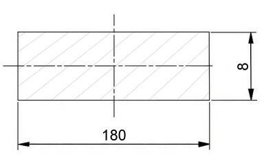 Plochá ocel široká 180 x 8 mm válcovaná